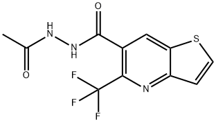 5-(TRIFLUOROMETHYL)THIENO[3,2-B]PYRIDINE-6-CARBOXYLIC ACID, 2-ACETYLHYDRAZIDE Structure