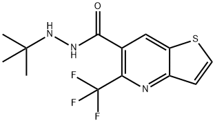 5-(TRIFLUOROMETHYL)THIENO[3,2-B]PYRIDINE-6-CARBOXYLIC ACID, 2-TERT-BUTYLHYDRAZIDE 구조식 이미지