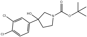 1-BOC-3-(3,4-디클로로페닐)-3-히드록시피롤리딘 구조식 이미지