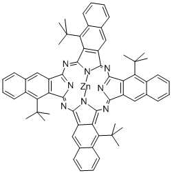 ZINC 2,11,20,29-TETRA-TERT-BUTYL-2,3-NAPHTHALOCYANINE Structure