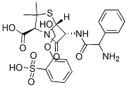 [2S-[2alpha,5alpha,6beta(S*)]]-6-[(aminophenylacetyl)amino]-3,3-dimethyl-7-oxo-4-thia-1-azabicyclo[3.2.0]heptane-2-carboxylic acid mono(hydroxymethoxybenzenesulphonate) 구조식 이미지