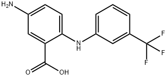 Benzoic  acid,  5-amino-2-[[3-(trifluoromethyl)phenyl]amino]- Structure