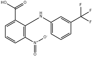 벤조산,3-니트로-2-[[3-(트리플루오로메틸)페닐]아미노]- 구조식 이미지