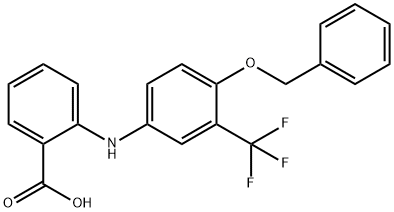 벤조산,2-[[4-(페닐메톡시)-3-(트리플루오로메틸)페닐]아미노]- 구조식 이미지