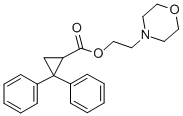 시클로프로판카르복실산,2,2-디페닐-,2-(4-모르폴리닐)에틸에스테르 구조식 이미지