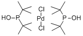 DIHYDROGEN DICHLOROBIS(DI-T-BUTYLPHOSPHINITO-KP)PALLADATE(2-) 구조식 이미지