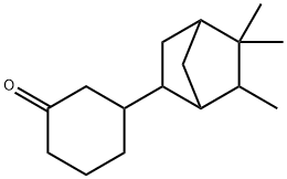 3-(5,5,6-trimethylbicyclo[2.2.1]hept-2-yl)cyclohexan-1-one  구조식 이미지