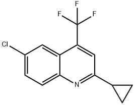 Efavirenz Related Compound C (20 mg) (6-chloro-2-cyclopropyl-4-(trifluoromethyl)quinoline) Structure