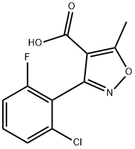 3-(2-Chloro-6-fluorophenyl)-5-methylisoxazole-4-carboxylic acid 구조식 이미지