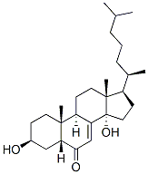 3베타,14알파-디하이드록시-5베타-콜레스트-7-en-6-온 구조식 이미지