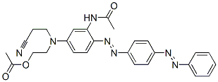 N-[5-[[2-(Acetyloxy)ethyl](2-cyanoethyl)amino]-2-[[4-(phenylazo)phenyl]azo]phenyl]acetamide Structure