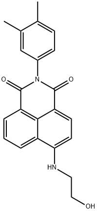 2-(3,4-diMethylphenyl)-6-[(2-hydroxyethyl)aMino]-1H-benzo[de]isoquinoline-1,3(2H)-dione Structure