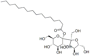 alpha-d-Glucopyranoside, beta-d-fructofuranosyl, hexadecanoate 구조식 이미지