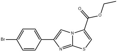 ETHYL 6-(4-BROMOPHENYL)IMIDAZO[2,1-B][1,3]THIAZOLE-3-CARBOXYLATE 구조식 이미지