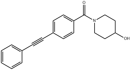 4-Hydroxypiperidin-1-yl-((4-phenylethynyl)phenyl)Methanone Structure