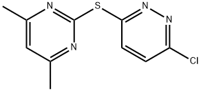 3-CHLORO-6-[(4,6-DIMETHYLPYRIMIDIN-2-YL)THIO]PYRIDAZINE
 Structure