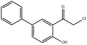 Ethanone, 2-chloro-1-(4-hydroxy[1,1-biphenyl]-3-yl)- (9CI) 구조식 이미지