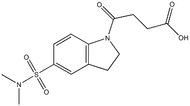 4-{5-[(DIMETHYLAMINO)SULFONYL]-2,3-DIHYDRO-1H-INDOL-1-YL}-4-OXOBUTANOICACID
 구조식 이미지