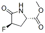 L-Proline, 4-fluoro-5-oxo-, methyl ester, (4R)- (9CI) Structure