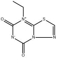 [6,7-Dihydro-8-ethyl-5,7-dioxo-5H-1,3,4-thiadiazolo[3,2-a][1,3,5]triazin-8-ium]-6-ide 구조식 이미지