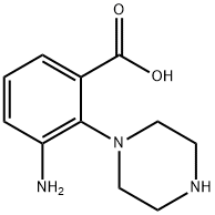 3-AMINO-2-PIPERAZIN-1-YLBENZOIC ACID Structure