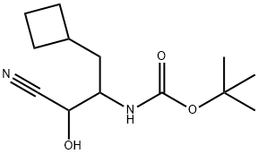 TERT-부틸1-시아노-3-시클로부틸-1-히드록시프로판-2-일카르바메이트 구조식 이미지