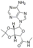 (3aR,4S,6aS)-6-(6-Amino-purin-9-yl)-2,2-dimethyl-tetrahydro-furo[3,4-d][1,3]dioxole-4-carboxylic acid methylamide Structure