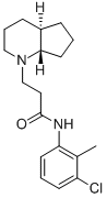 1H-1-Pyrindine-1-propanamide, N-(3-chloro-2-methylphenyl)octahydro-, t rans- Structure