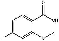 4-Fluoro-2-methoxybenzoic acid 구조식 이미지