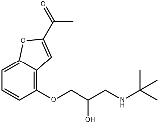 1-[4-[3-(tert-Butylamino)-2-hydroxypropoxy]2-benzofuranyl]ethanone 구조식 이미지