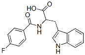 2-[(4-FLUOROBENZOYL)AMINO]-3-(1H-INDOL-3-YL)PROPANOIC ACID 구조식 이미지