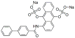 disodium 1-[[[1,1'-biphenyl]-4-ylcarbonyl]amino]anthracene-9,10-diyl disulphate Structure