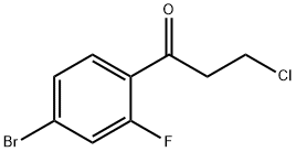 1-(4-BroMo-2-fluorophenyl)-3-chloro-1-propanone 구조식 이미지