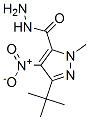1H-Pyrazole-5-carboxylicacid,3-(1,1-dimethylethyl)-1-methyl-4-nitro-,hydrazide(9CI) 구조식 이미지