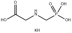 Glycine, N-(phosphonomethyl)-, monopotassium salt Structure