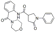 N-[2-(모르폴리노카르보닐)페닐]-2-옥소-1-페닐-4-피롤리딘카르복사미드 구조식 이미지