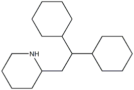 (+)-2-(2,2-dicyclohexylethyl)piperidine Structure