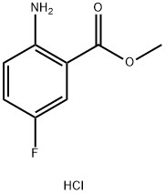 BENZOIC ACID, 2-AMINO-5-FLUORO-, METHYL ESTER, HYDROCHLORIDE Structure