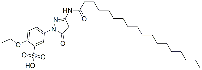 2-ethoxy-5-(5-oxo-3-stearamido-2-pyrazolin-1-yl)benzenesulphonic acid  Structure