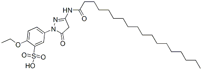 2-ethoxy-5-(5-oxo-3-stearamido-2-pyrazolin-1-yl)benzenesulphonic acid  구조식 이미지