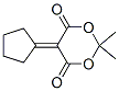 5-시클로펜틸리덴-2,2-디메틸-1,3-디옥산-4,6-디온 구조식 이미지