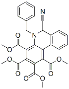 6-Cyano-5,6-dihydro-5-(phenylmethyl)-1,2,3,4-phenanthridinetetracarboxylic acid tetramethyl ester Structure