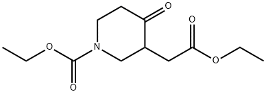 1-(에톡시카르보닐)-4-옥소-3-피페리딘아세트산에틸에스테르 구조식 이미지