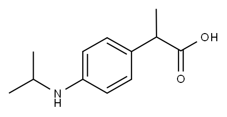 Propionic acid, 2-(4-(isopropylamino)phenyl)- Structure
