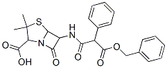 6-[[(benzyloxy)-1,3-dioxo-2-phenylpropyl]amino]-3,3-dimethyl-7-oxo-4-thia-1-azabicyclo[3.2.0]heptane-2-carboxylic acid 구조식 이미지