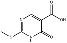 4-Hydroxy-2-(methylthio)pyrimidine-5-carboxylic acid 구조식 이미지