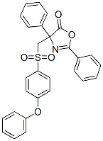 5(4H)-Oxazolone,  4-[[(4-phenoxyphenyl)sulfonyl]methyl]-2,4-diphenyl- Structure