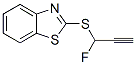 Benzothiazole, 2-[(1-fluoro-2-propynyl)thio]- (9CI) Structure