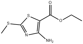 에틸4-아미노-2-(메틸티오)-1,3-티아졸-5-카르복실레이트에틸4-아미노-2-(메틸티오)-1,3-티아졸-5-카르복실레이트 구조식 이미지