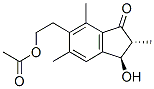 1H-Inden-1-one, 6-(2-(acetyloxy)ethyl)-2,3-dihydro-3-hydroxy-2,5,7-tri methyl-, trans-(+)- 구조식 이미지